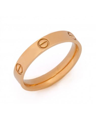 Prsten ocelový zlatý