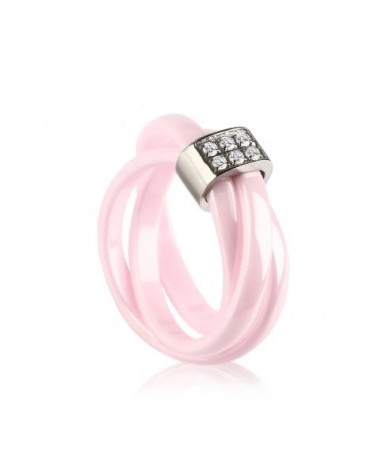 Prsten keramický růžový...