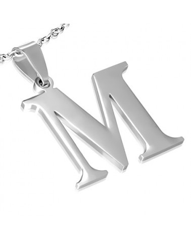 Přívěsek ocelové písmenko M