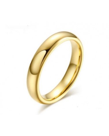 Prsten ocelový zlatý 4mm