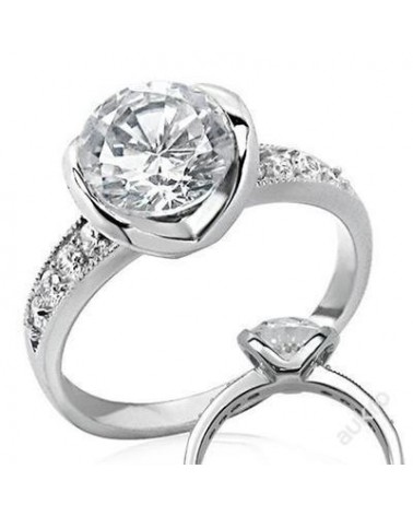 Prsten ocelový s krystalky